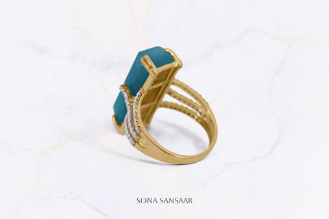 Pristine Falls Gold Ring | Sona Sansaar