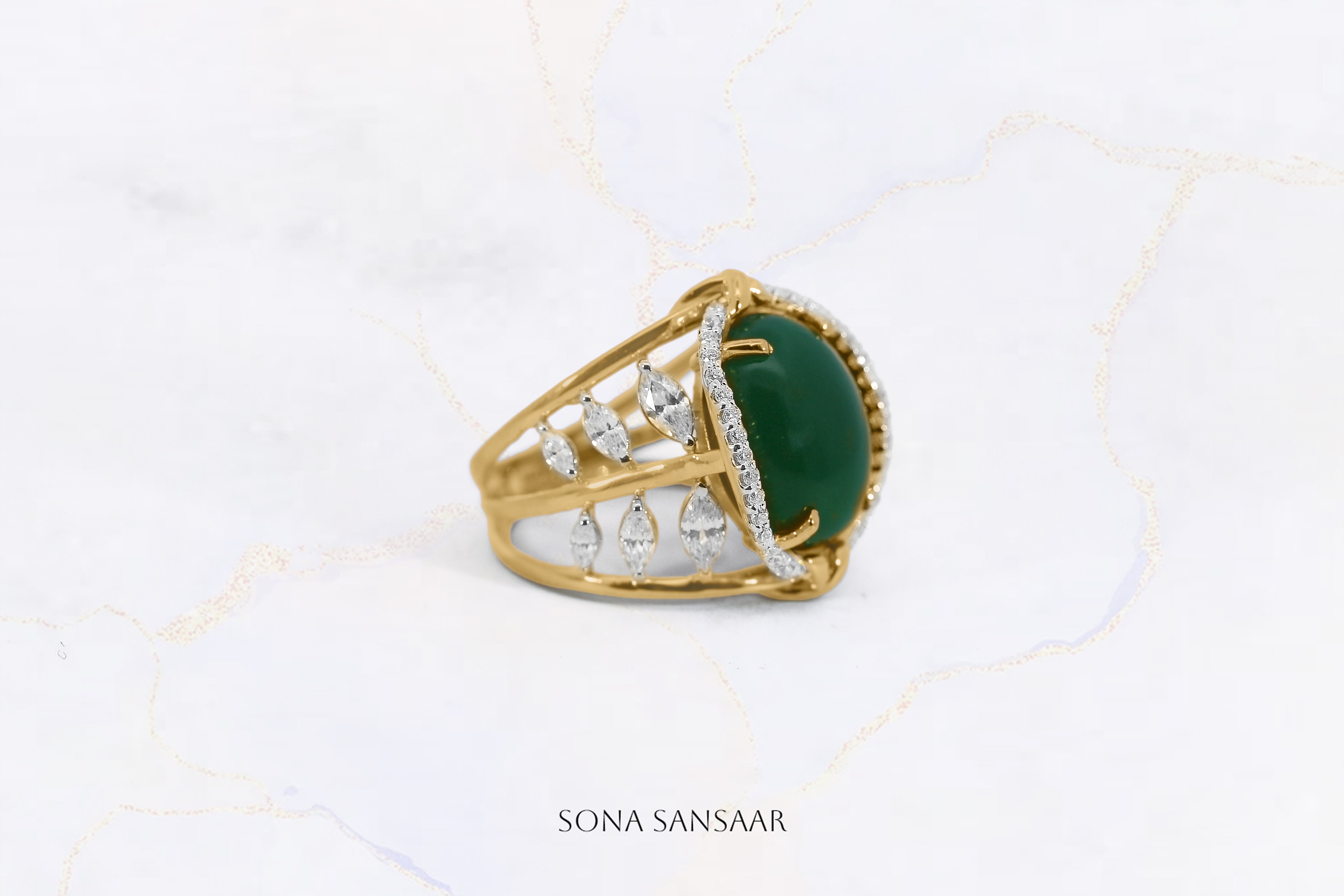 Sylvan Crown Gold Ring | Sona Sansaar