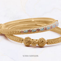 Thumbnail for Twilight Serenity Coloured Bangle Pair | Sona Sansaar