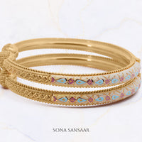 Thumbnail for Twilight Serenity Coloured Bangle Pair | Sona Sansaar