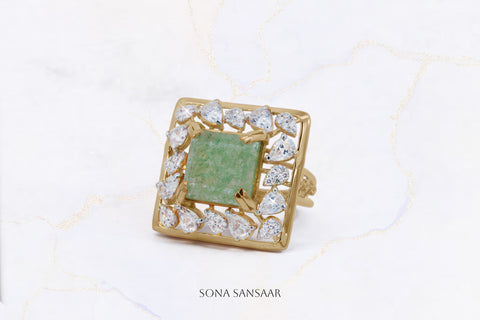 Garden Square Ring | Sona Sansaar