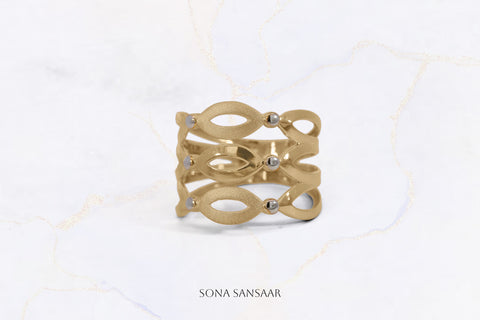 Arcane Ellipse Two-Tone Ring | Sona Sansaar