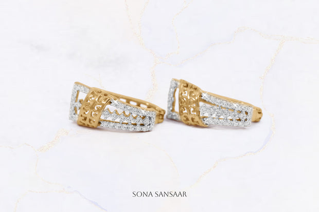 Metronome Gold Bali Earrings | Sona Sansaar
