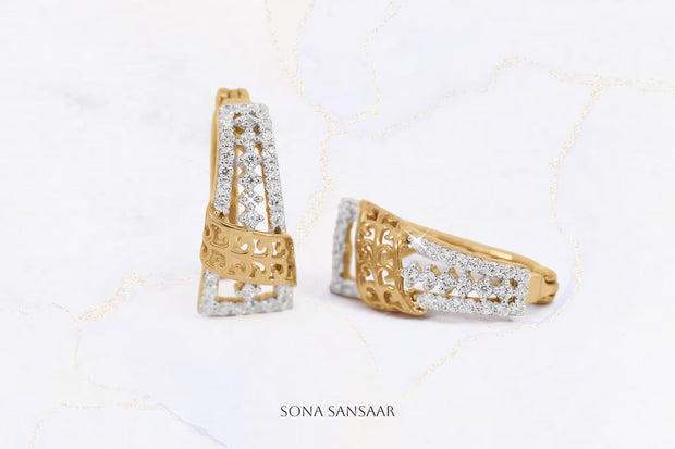 Metronome Gold Bali Earrings | Sona Sansaar
