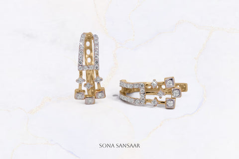 Constellation Gold Bali Earrings | Sona Sansaar