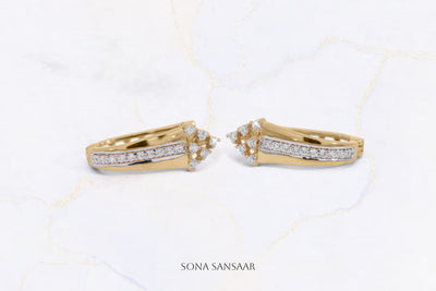  Pointed Arrow Gold Bali Earrings | Sona Sansaar