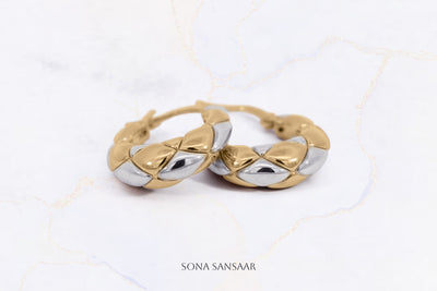 Chakram Two-Tone Bali Earrings | Sona Sansaar