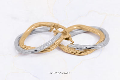 Dance Two-Tone Bali Earrings | Sona Sansaar