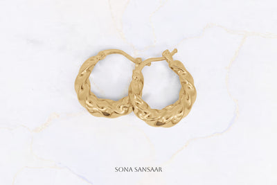 Golden Scarf Bali Earrings | Sona Sansaar