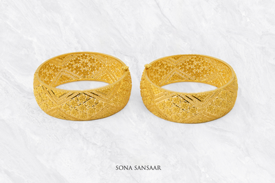 Legacy Screw Bangle Pair | Sona Sansaar