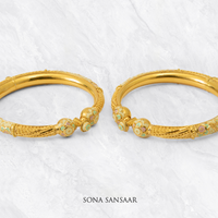 Thumbnail for Serenity Meenakari Bangle Pair | Sona Sansaar