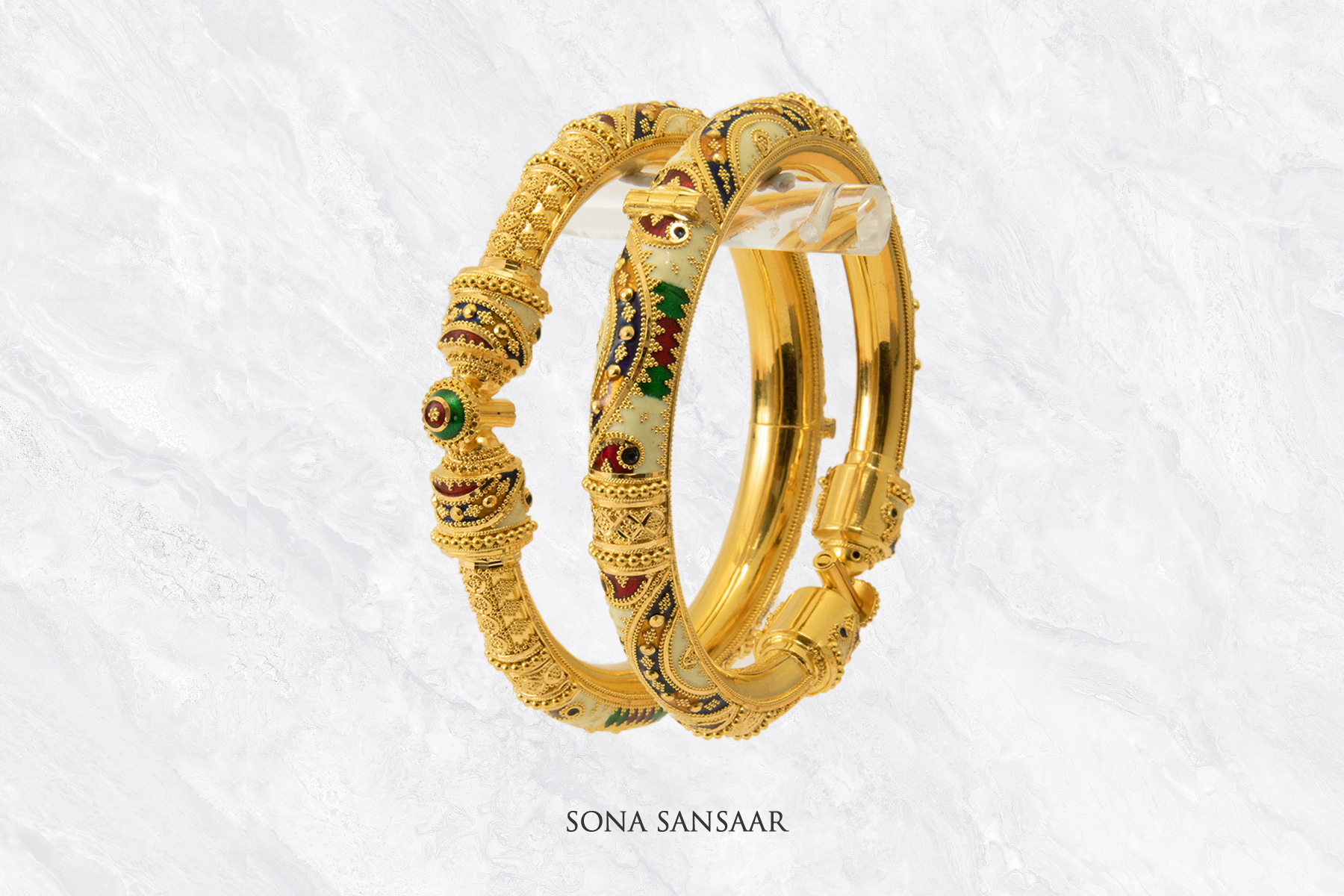 Tradition Meenakari Bangle Pair | Sona Sansaar