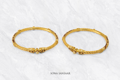 Enchanted Meenakari Bangle Pair | Sona Sansaar