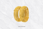 Imperial Culcutti Screw Bangle Pair | Sona Sansaar