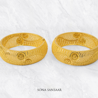 Thumbnail for Imperial Culcutti Screw Bangle Pair | Sona Sansaar