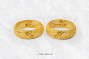 Imperial Culcutti Screw Bangle Pair | Sona Sansaar