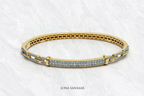 Cosmic Belt Diamond Bangle | Sona Sansaar