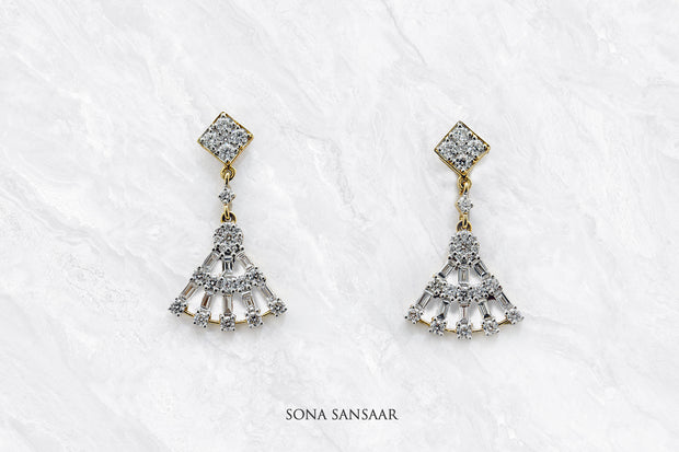 Drops Diamond Earrings | Sona Sansaar