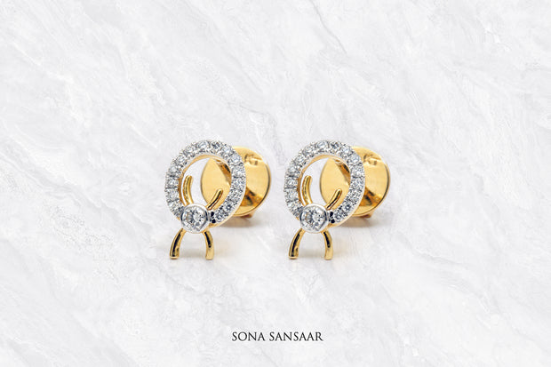 Celestial Halo Diamond Earrings | Sona Sansaar