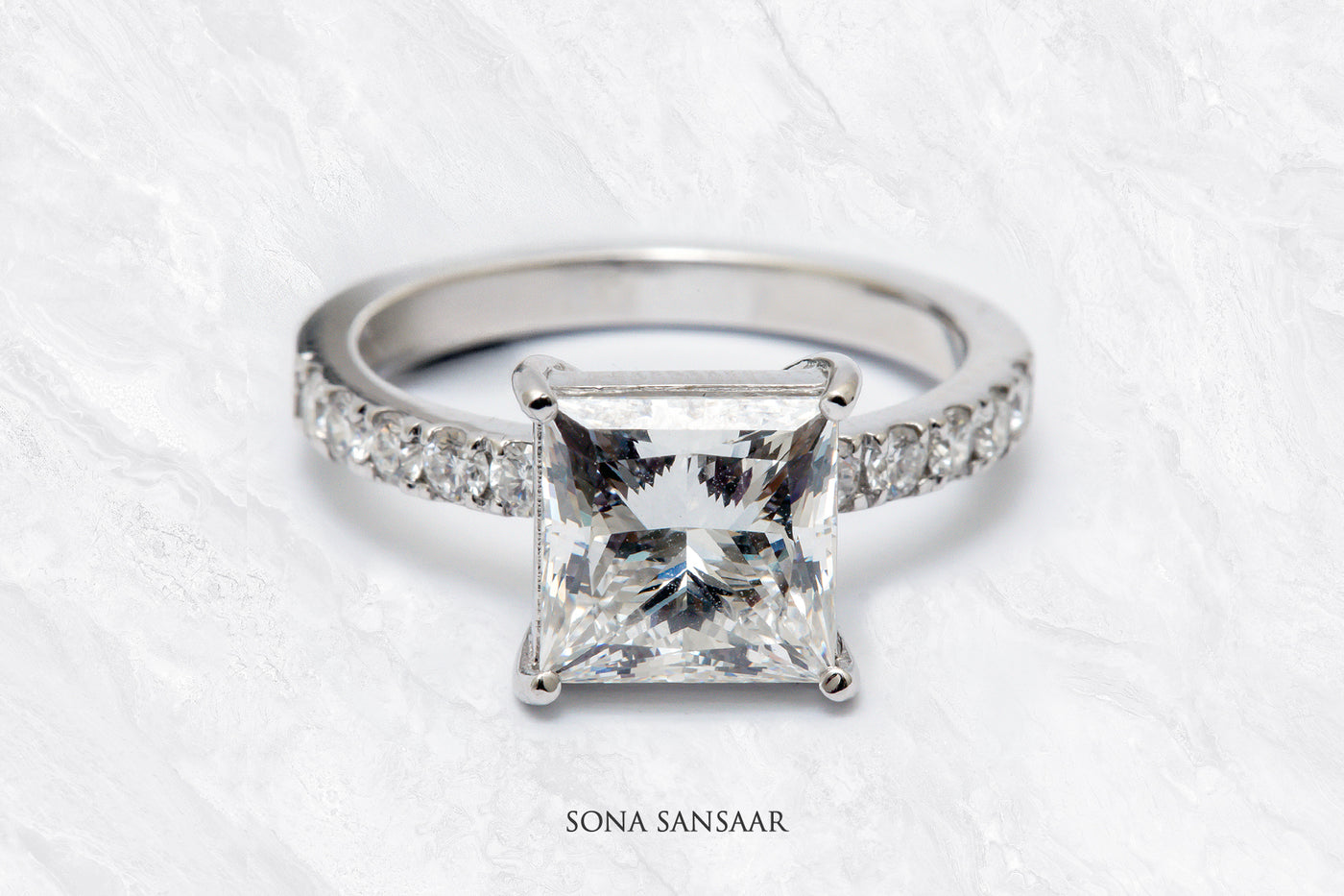 Luminora Lab Grown Diamond Ring | Sona Sansaar