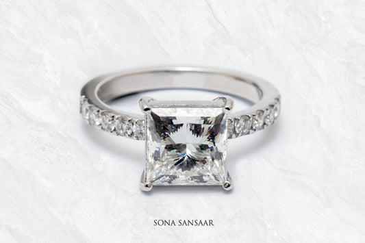 Luminora Lab Grown Diamond Ring | Sona Sansaar