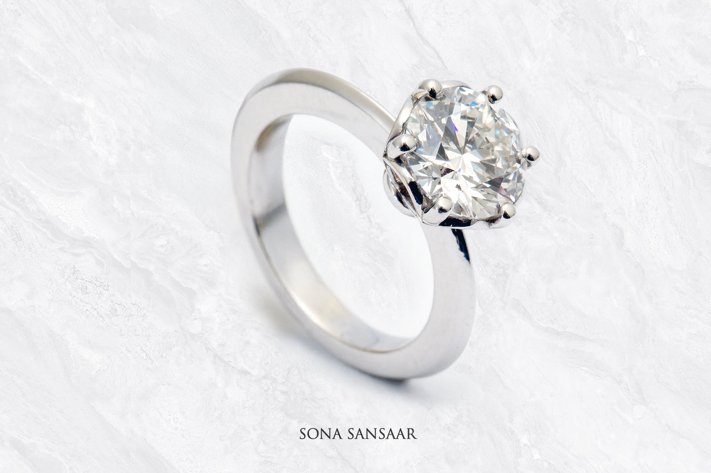 Lucent Lab Grown Diamond Ring | Sona Sansaar
