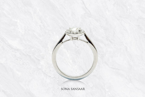 Frosted Circle Diamond Ring | Sona Sansaar