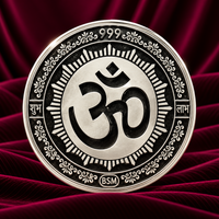 Thumbnail for Silver Om Ganesha Coin