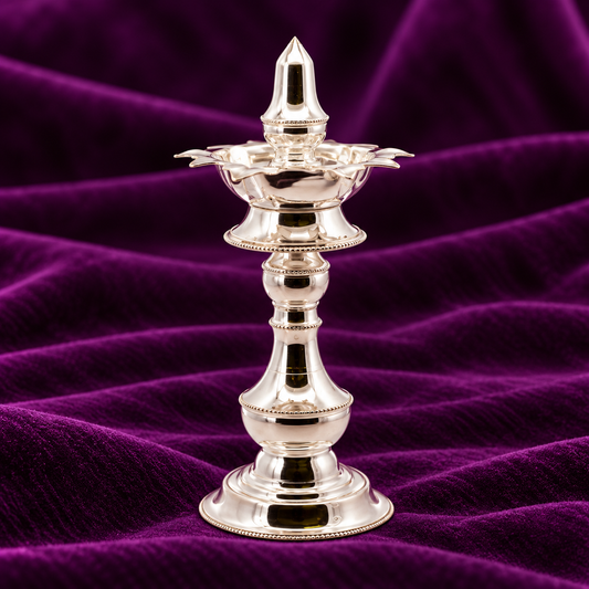 Silver Large Samai Diya Deepam Stand