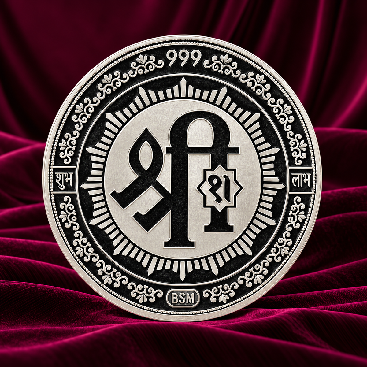 Silver Lakshmi Ganesh Coin