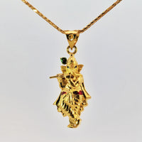 Thumbnail for 22K Yellow Gold Lord Ganesh Krishna Fusion Divine Pendant
