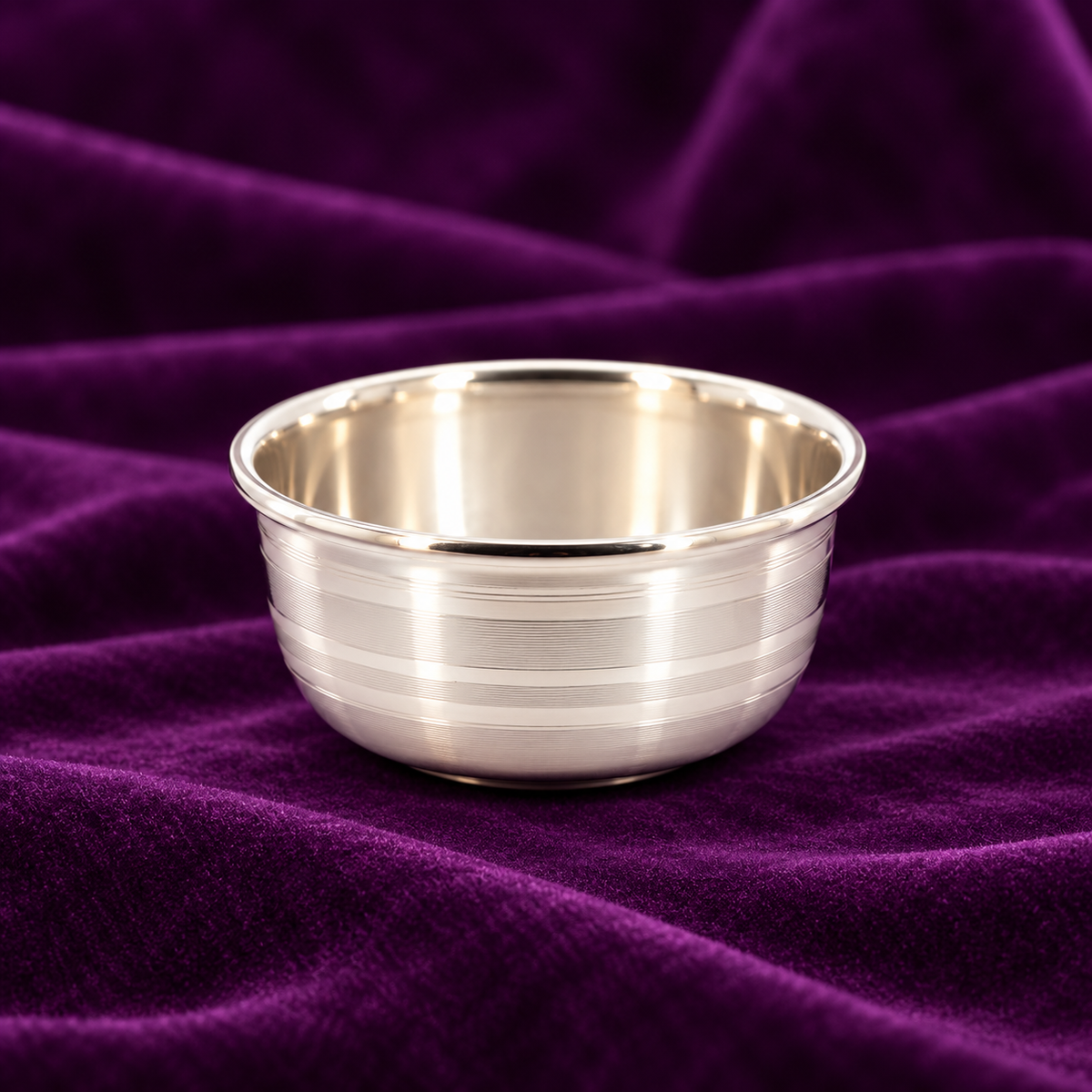 Silver Small Round Bowl Katori