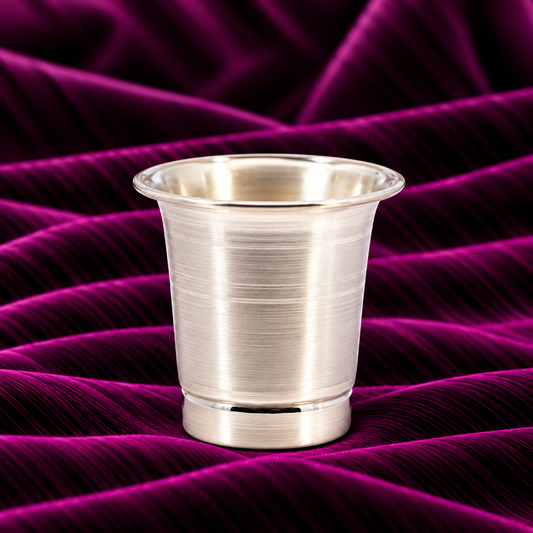 Silver Tapered Small Drinking Glass Tumbler