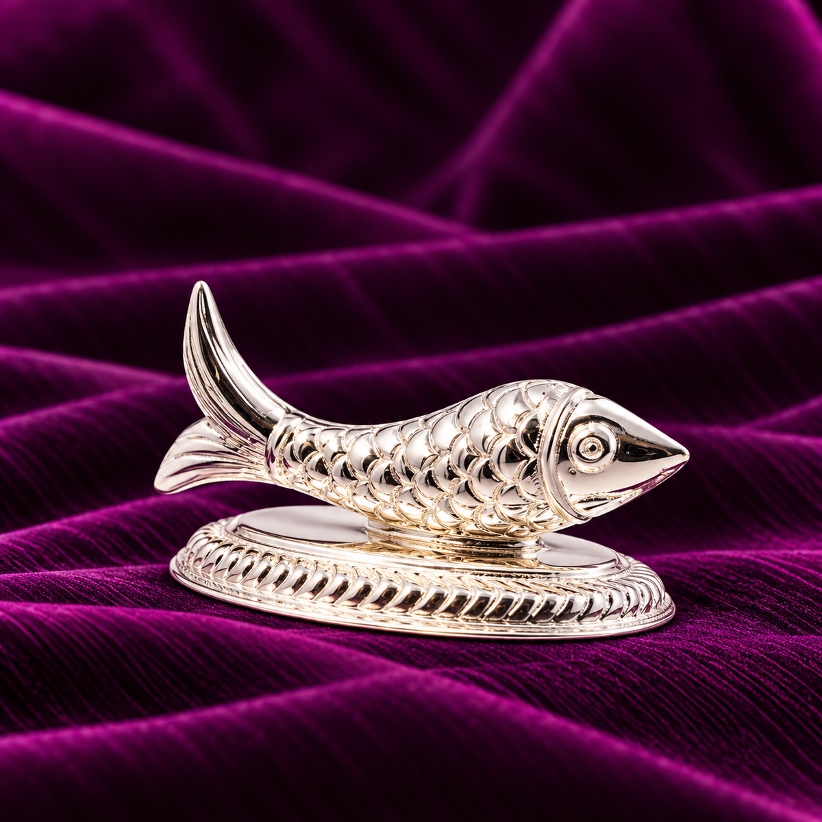 Silver Small Fish Figurine Idol