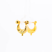 Thumbnail for 22K Gold Punjabi Bali Earrings | Traditional Gold Hoop Bali NZ
