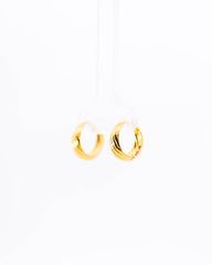 22K Gold Broad Spring Bali Earrings | Wide Hoop Gold Bali NZ
