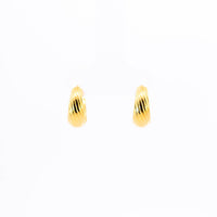 Thumbnail for 22K Gold Broad Spring Bali Earrings | Wide Hoop Gold Bali NZ