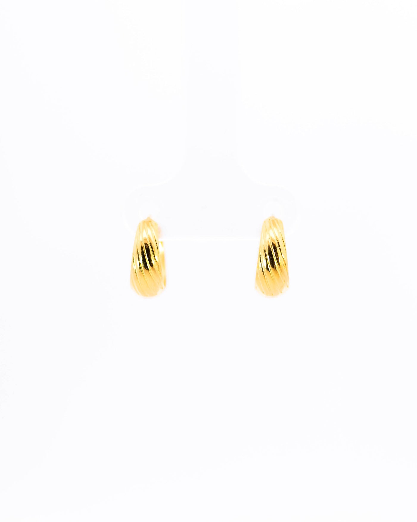22K Gold Broad Spring Bali Earrings | Wide Hoop Gold Bali NZ