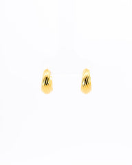 22K Gold Broad Spring Bali Earrings | Wide Hoop Gold Bali NZ