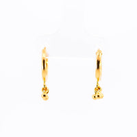 Thumbnail for 22K Yellow Gold Fancy Hoop Earrings with Hanging Cluster Drops