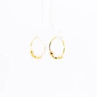 Thumbnail for 22K Gold Small Fancy Hoop Earrings | Delicate Yellow Gold Sleeper Hoops NZ