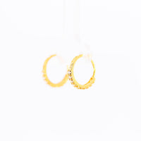 Thumbnail for 22K Gold Huggie Earrings | Small Hoop Earrings with Clear CZ Stones NZ