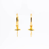 Thumbnail for 22K Gold Hoop Earrings with Jhumka Drops | Fancy Hanging Gold Earrings NZ