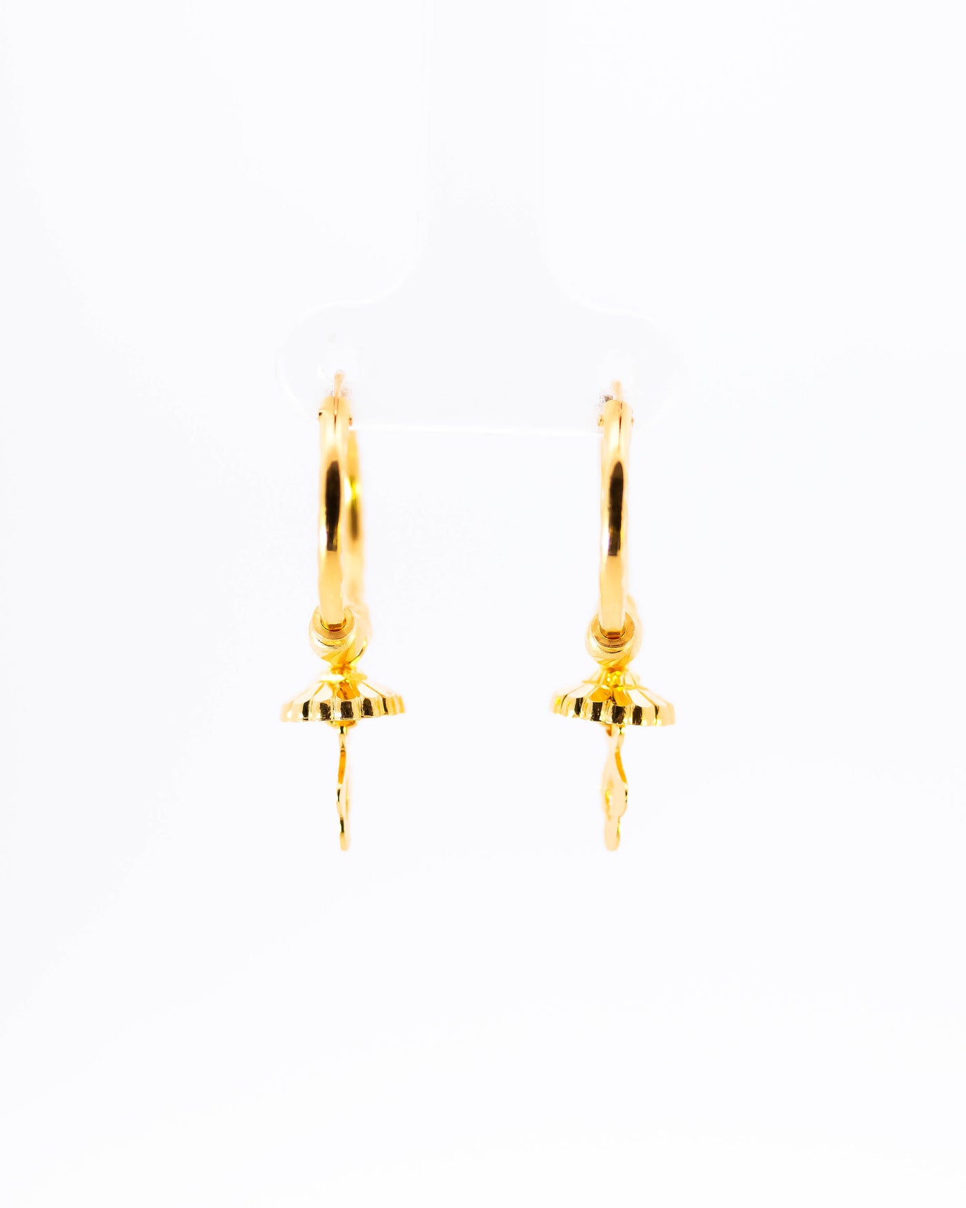 22K Gold Hoop Earrings with Jhumka Drops | Fancy Hanging Gold Earrings NZ