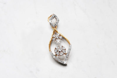 Floral Diamond Drop Pendant