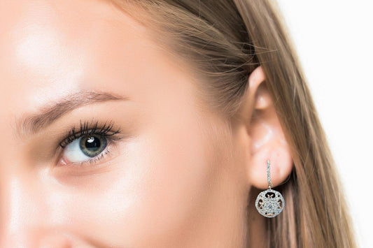 Diamond Parasol Hoop Earrings