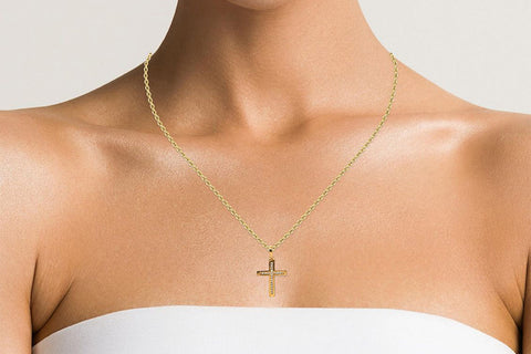 Sparkling Crucifix Pendant | Sona Sansaar