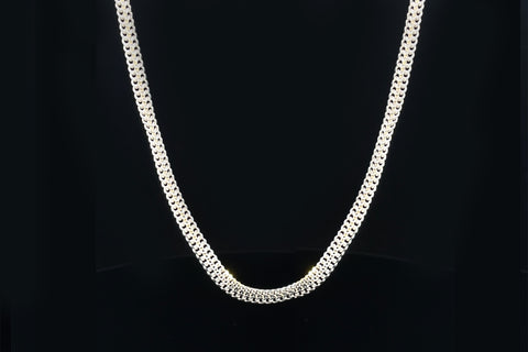 Flat Silver Chain Necklace