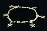 Star Charm Silver Anklet
