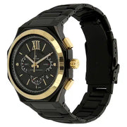 Black Dial Chronograph Stainless Steel Strap Watch